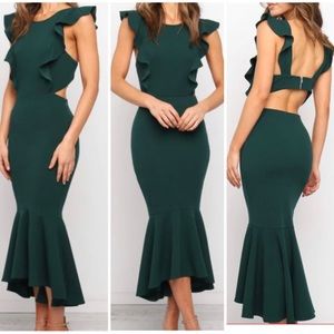 Emerald Green Avani Dress Size 4 by Petal & Pup